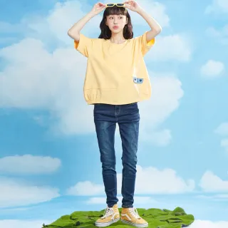 【betty’s 貝蒂思】窄管彈性百搭水洗牛仔褲(深藍)