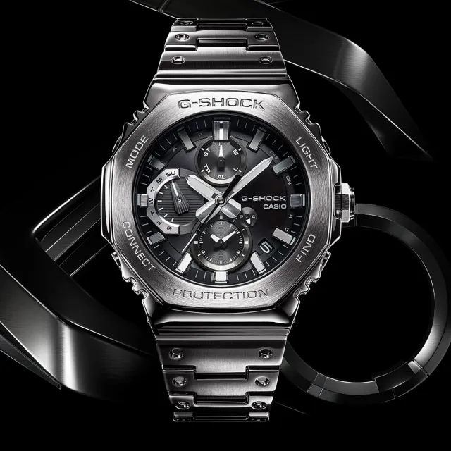 【CASIO 卡西歐】G-SHOCK 太陽能藍牙八角計時錶 雙11 送禮(GMC-B2100D-1A)