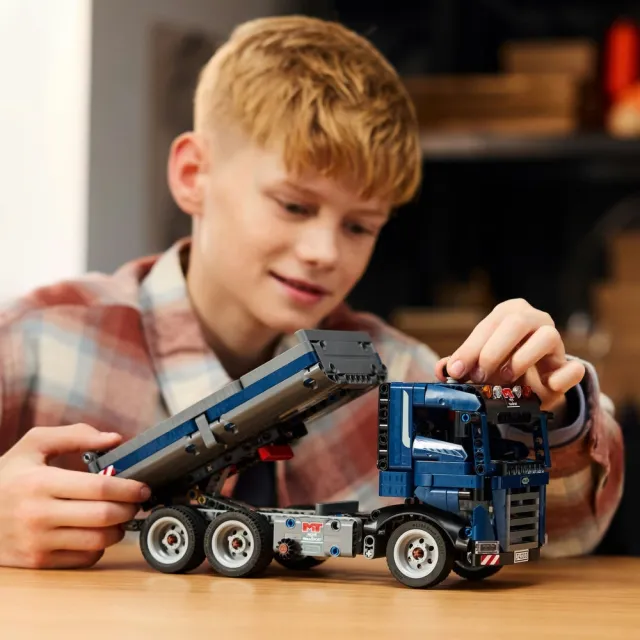 【LEGO 樂高】科技系列 42203 傾卸式卡車(玩具車 工程模型 兒童玩具 積木)