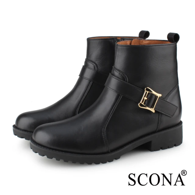 baibeauty 白鳥麗子 顯瘦素面皮革金屬拉環側拉鏈圓頭