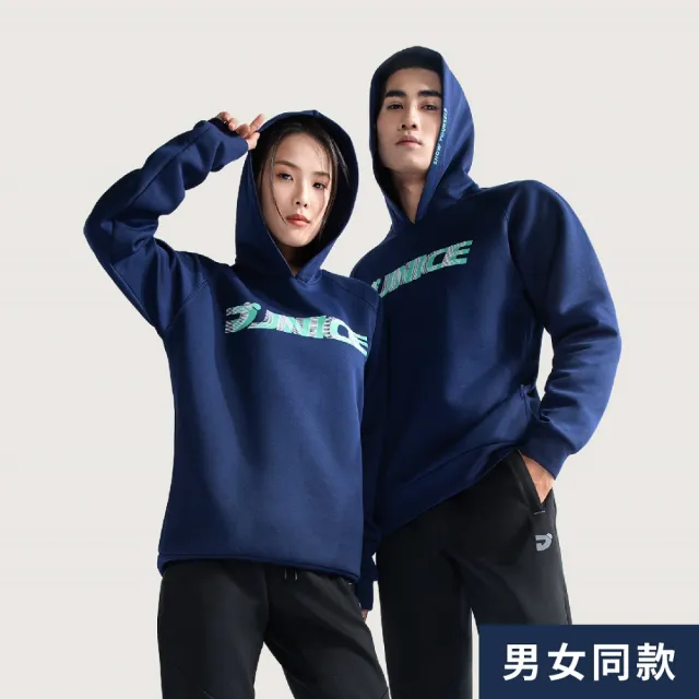 【JNICE 久奈司】運動休閒口袋連帽TEE 帽T(男女同款/丈青)