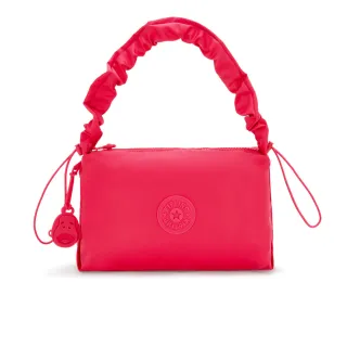 【KIPLING官方旗艦館】『拉拉包』質感莓粉手提肩背兩用包-ELENI