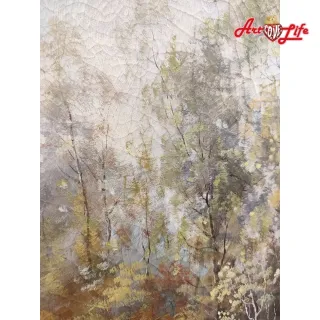 【ArtLife 藝術生活】B032高級手繪油畫 特殊裂紋_60x120cm(五行風水畫、打造居家好運宅、手繪系列、擺飾畫)