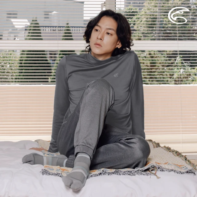 ADISI 男美麗諾混紡羊毛高領彈性保暖衣 AU252100