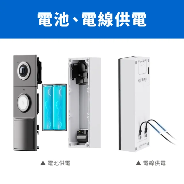 (64G記憶卡組)【TP-Link】Tapo D235 2K 5MP 電池/電線 AI智慧視訊門鈴(全彩夜視/180°超廣角/支援512GB)