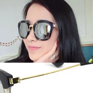 【DZ】買一送一 UV400防曬太陽眼鏡墨鏡-斑透潮感(黑斑水銀膜)