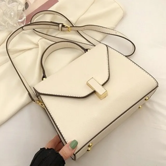 【LEESA】雙11 牛皮包包\白色手提包\包包\手提包\斜背包\真皮包包\高級感\單肩斜背包\禮物\