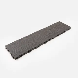 【特力屋】柏森拼接踏板 仿木紋曜石黑 6入15x60cm