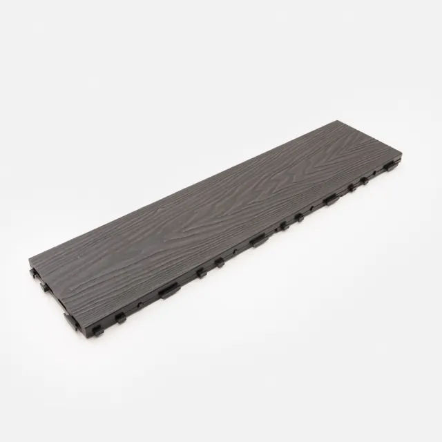 【特力屋】柏森拼接踏板 仿木紋曜石黑 6入15x60cm