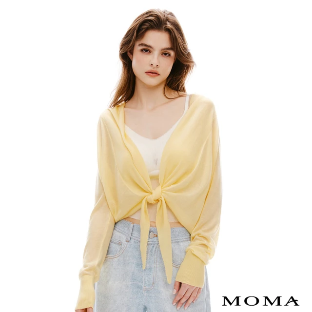 ILEY 伊蕾 落肩格紋針織外套(咖；M-XL；124451