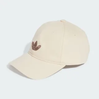 【adidas 愛迪達】帽子 運動帽 棒球帽 遮陽帽 三葉草 BASEBALL CAP AC 米白 JC6037