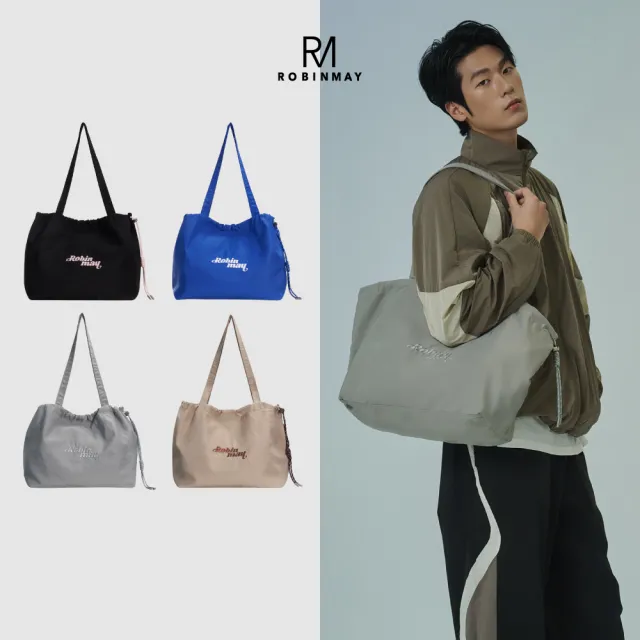 ROBINMAY】NEW ERA企劃Daily尼龍肩背袋(磁扣、束繩封口/多色任選