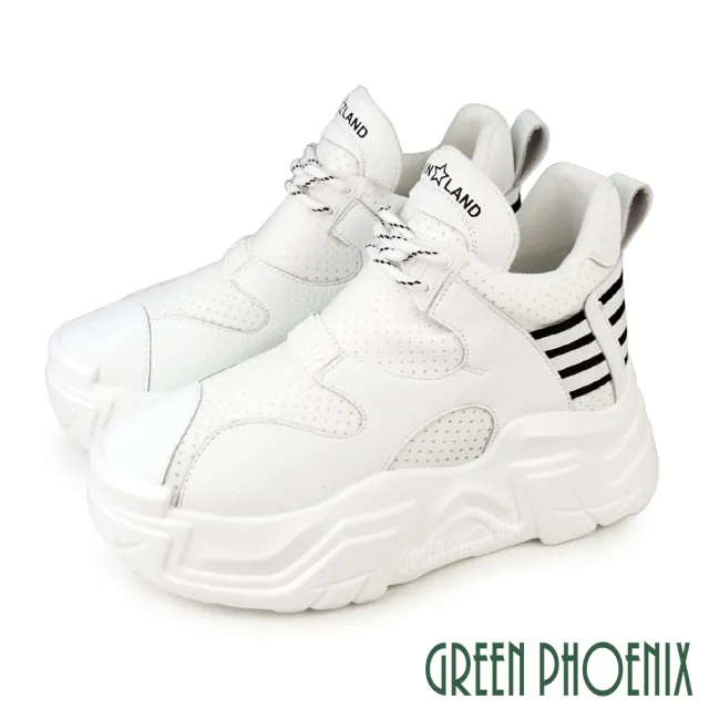 【GREEN PHOENIX 波兒德】女 運動鞋 小白鞋 老爹鞋 高筒休閒鞋 休閒靴 厚底(白色、黑色)