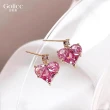 【Gulicc 古莉可】耳環 粉色 愛心(母親節 生日 飾品 耳飾 耳墜 禮物)