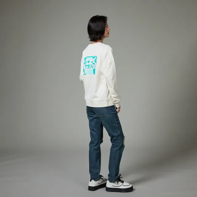 【Lee】女裝 牛仔褲 / 401 中腰合身小直筒 中藍洗水(LB417106231)
