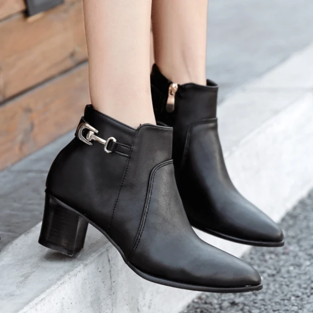 Vecchio 真皮短靴 繫帶短靴/真皮頭層牛皮保暖羊毛復古