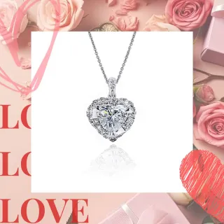 【Luster】年貨節!IGI 1克拉 D VS 18K金 培育鑽 愛心 鑽石項鍊(禮物傳遞摯愛閃耀永恆)