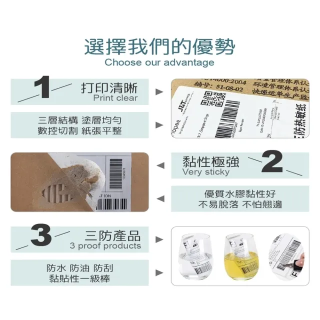 出貨神器三防熱感標籤紙350張/捲-4捲(100x150mm 標籤貼紙 貼紙 物流單 超商出貨單)