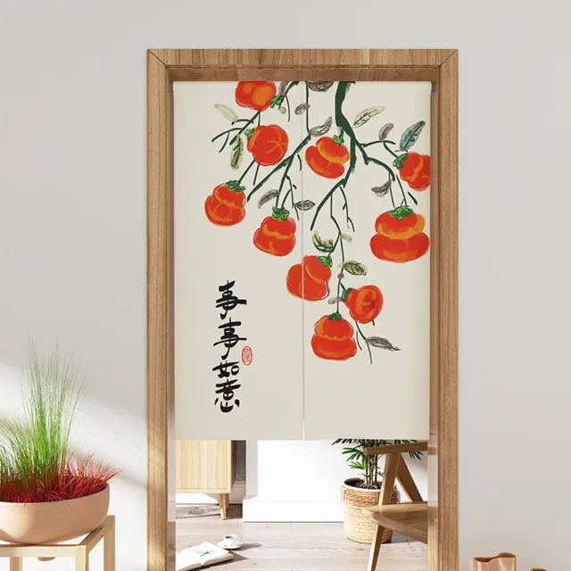 【巴芙洛】開運日式棉麻長門簾85x150cm送門簾桿(穿桿門簾/免打孔/風水簾/長門簾/日式隔斷簾)