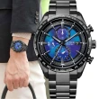 【CITIZEN 星辰】HAKUTO-R 限量宇宙登月光動能全球電波萬年曆世界時區腕錶 黑藍 42mm(AT8285-68Z)
