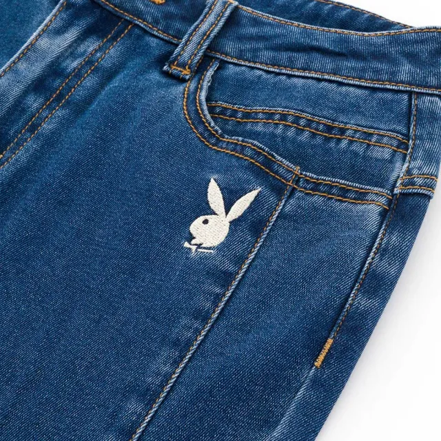 【PLAYBOY】極簡百搭修身天絲牛仔褲(牛仔藍)