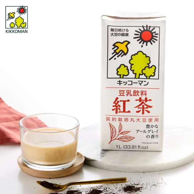 【龜甲萬】龜甲萬豆乳-紅茶風味1000mlx6入/箱