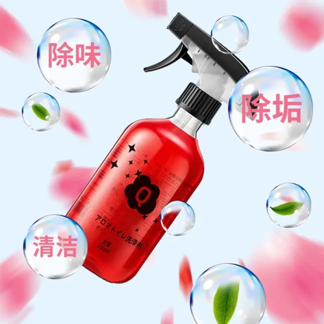 【潔淨專家】玫瑰香氛萬用潔廁劑500ML 6入組(1噴槍瓶+5補充瓶l強效去污l長效清香l溫和配方l一沖即淨)