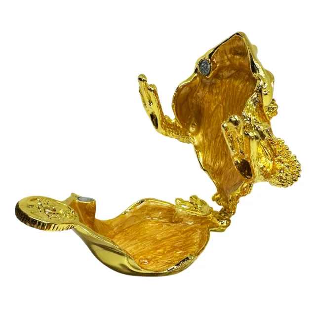 【林海陽】仿銅招財咬錢三腳金蟾蜍