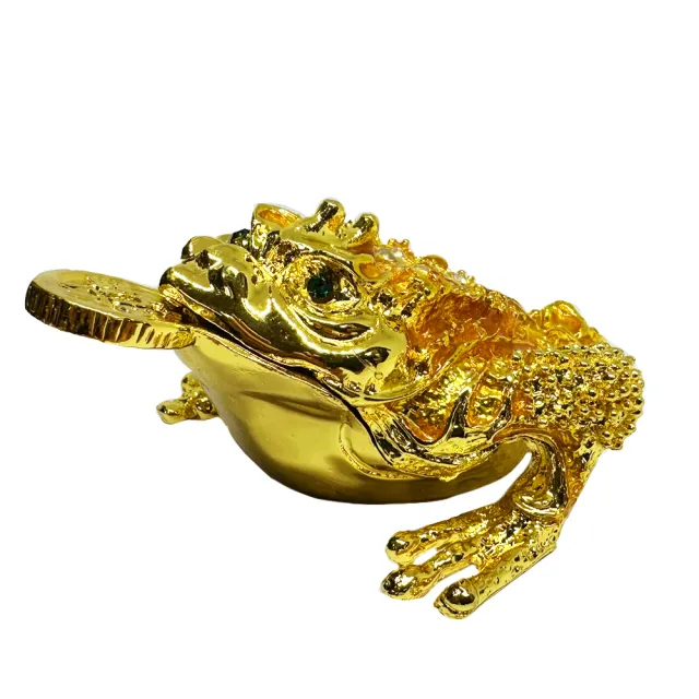 【林海陽】仿銅招財咬錢三腳金蟾蜍