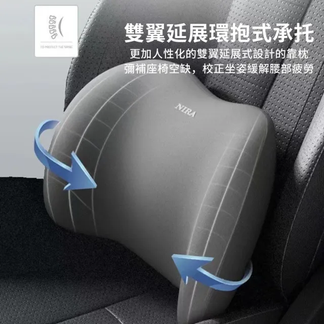 【Dep】車用人體工學頭枕腰靠套組 汽車記憶棉3D貼合護頸枕+護腰枕 車載座椅頭靠 護腰墊 腰靠墊 頸椎枕 618