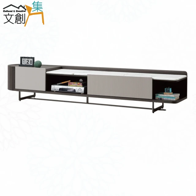 文創集 基諾米6.7尺雲紋石面電視櫃評價推薦