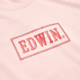 【EDWIN】女裝 白沙屯媽祖保庇短袖T恤(淡粉紅)