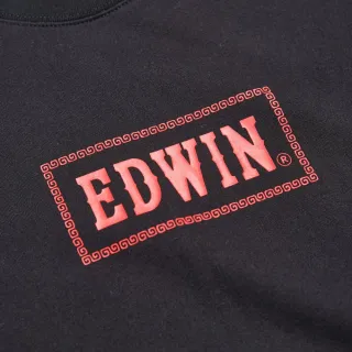 【EDWIN】女裝 白沙屯媽祖保庇短袖T恤(黑色)
