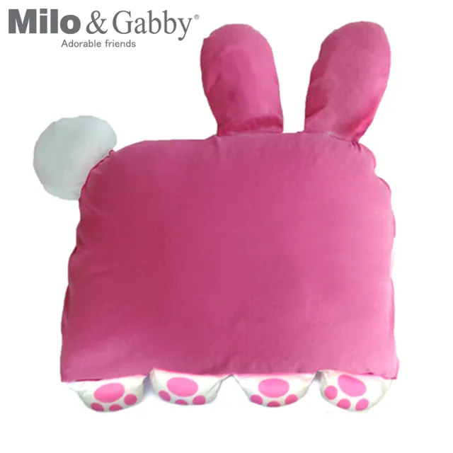 【Milo&Gabby】動物好朋友-可水洗防蹣兒童枕心+枕套組-2歲以上(LOLA兔兔)