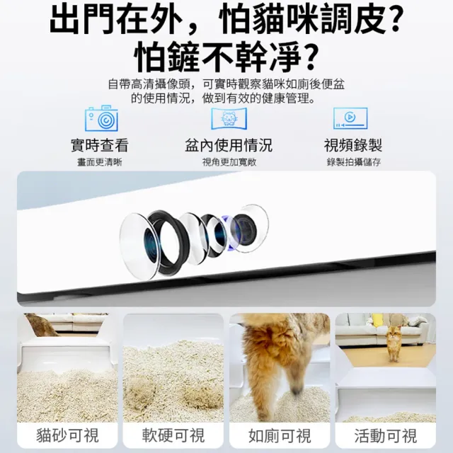 【Familiars魔寵】貓砂盆 貓砂機 視訊通話 多貓識別 殺菌消毒（Q1 PRO）暢享版(NCC權威認證/千萬責任險)