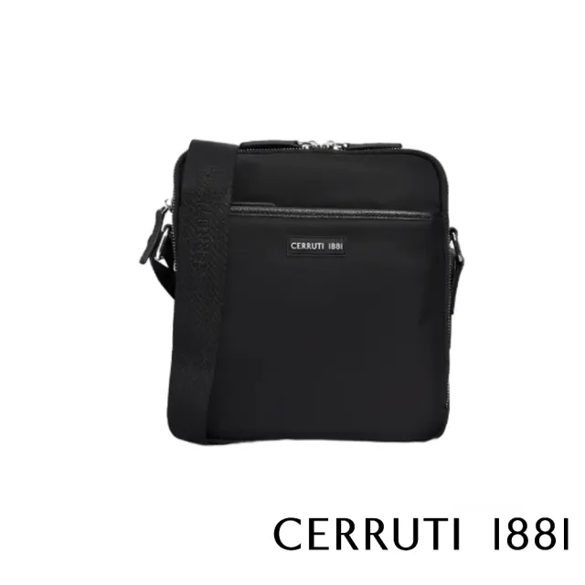 【Cerruti 1881】限量2折 義大利原裝進口 頂級肩背包斜背包 全新專櫃展示品(黑色 CEBO06669N)