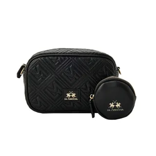 【LA MARTINA】交換禮物 義大利原裝進口 限量2折 頂級金標皮革肩背多功能包 1386T 全新專櫃展示品