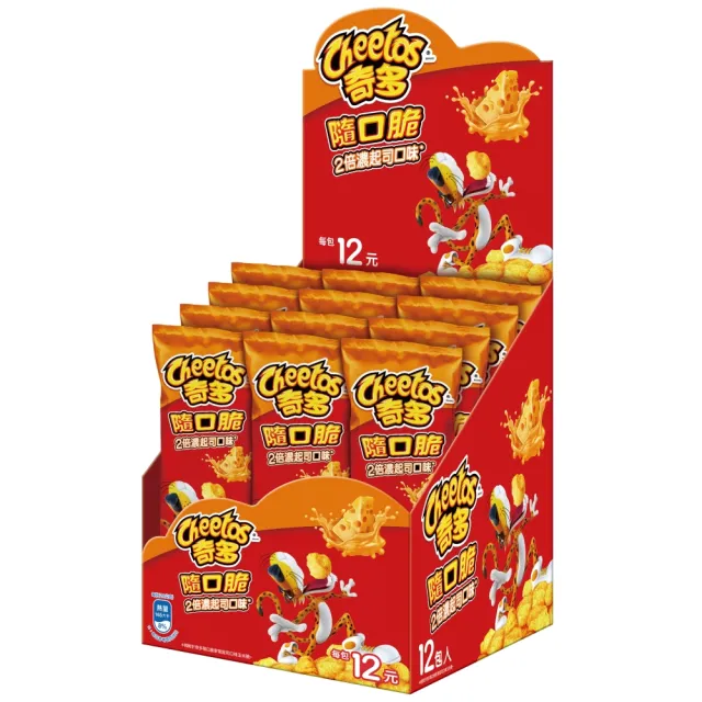 【cheetos 奇多】奇多隨口脆系列X4盒(家常起司/雞汁/玉米濃湯/海苔/2倍濃起司)
