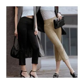 【OB 嚴選】視覺細5KG簡約高腰直筒八分小黑褲 《BA7780》