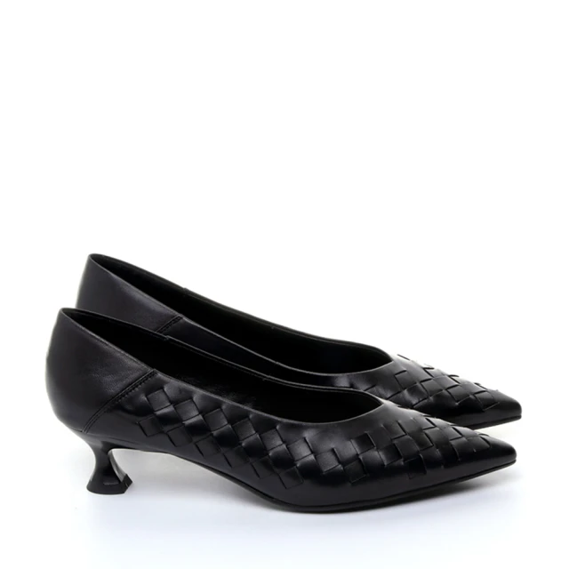 KOKKO 輕奢微性感尖頭後拉帶低跟包鞋(黑色)折扣推薦