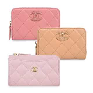 【CHANEL 香奈兒】雙C LOGO卡片/零錢夾(任選)