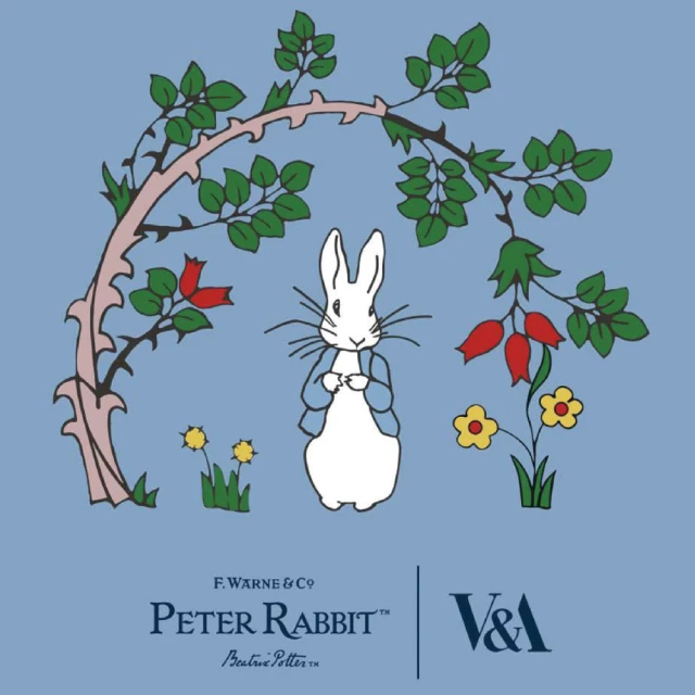 PETER RABBIT 比得兔PETER RABBIT 比得兔 與V&A博物館 150x200cm厚磅雙層法蘭絨 毛毯(FZ-V&A毛毯藍)