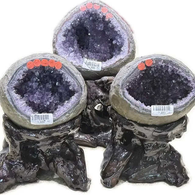 【菲鈮歐】開運招財天然烏拉圭紫晶洞 1-2kg 隨機出貨(1-2kg 隨機出貨)