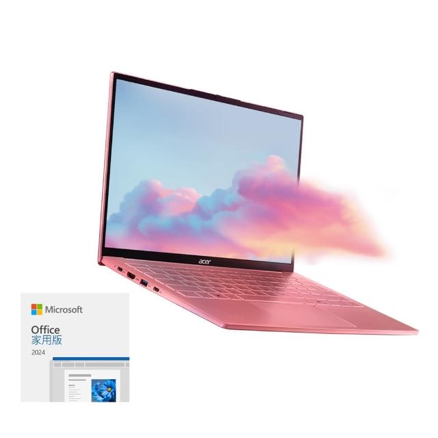 【Acer 宏碁】Office2024★14吋Ultra5 999g AI筆電-幻境粉(SFL14-54M-50UG/Ultra5-115U/16G/512G/W11)