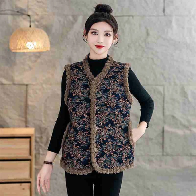 K.W. 現貨韓國朵朵花加絨保暖升級背心(共1色)優惠推薦