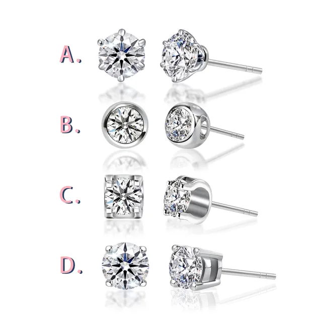 【IS DIAMOND】2克拉 D/VS1/鉑金台鑽石耳環-任選(1克拉+1克拉 培育鑽石)