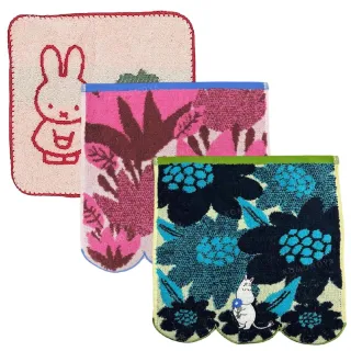 【小禮堂】米飛兔 嚕嚕米 棉質方巾 25x25cm(平輸品)