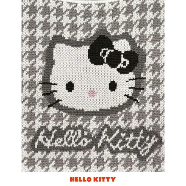 【小禮堂】雙11 Sanrio 三麗鷗 x ROOTOTE 針織斜背袋 像素款 Kitty 大耳狗 庫洛米(平輸品)
