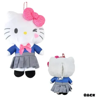 【小禮堂】雙11 Sanrio 三麗鷗 絨毛玩偶收納吊飾 M ドキドキ!令和校園物語(平輸品)