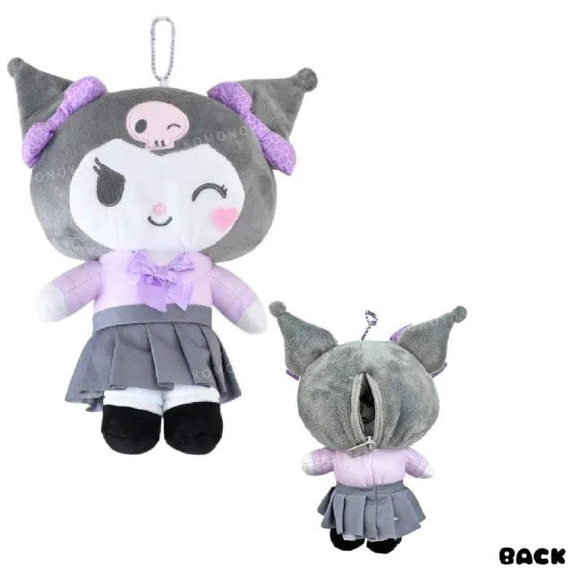 【小禮堂】雙11 Sanrio 三麗鷗 絨毛玩偶收納吊飾 M ドキドキ!令和校園物語(平輸品)